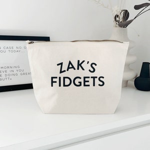 Fidget toy bag - Personalised Fidget toy storage - Fidget toys - Personalised fidget toy pouch box - Christmas present for boys or girls