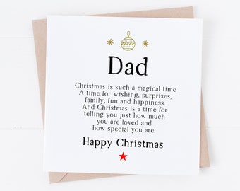 Dad Christmas card - Christmas card for Dad - Daddy Christmas card - Parent Christmas card - Christmas card for amazing Dad