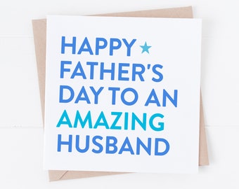 Tolle Ehemann Vatertagskarte. Best Husband Karte
