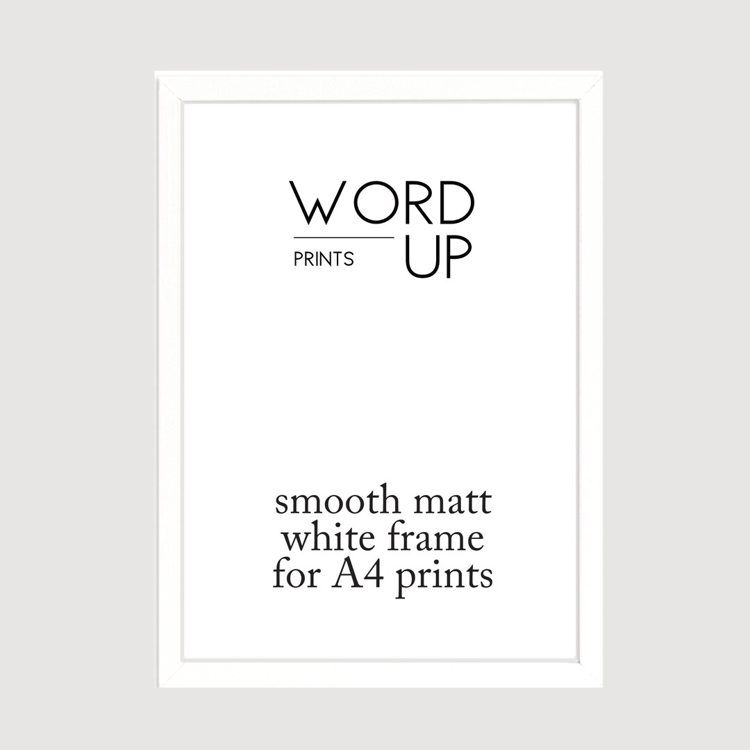 White A4 Frame A4 Frame Smooth Matt White A4 Frame for Prints Matt