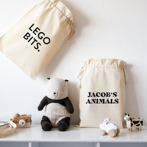 Personalised toy storage bag - toy storage sack - kids playroom storage - Children's toy storage - toy bag - kids bedroom storage