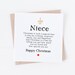 Niece Christmas Card Christmas Card for Niece Best Niece in the World ...