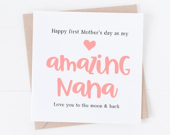 First Mother's day card for Grandma, Nana, Granny, Gran, Nan - Grandparents First Mother's day card - New grandma Mother's day card