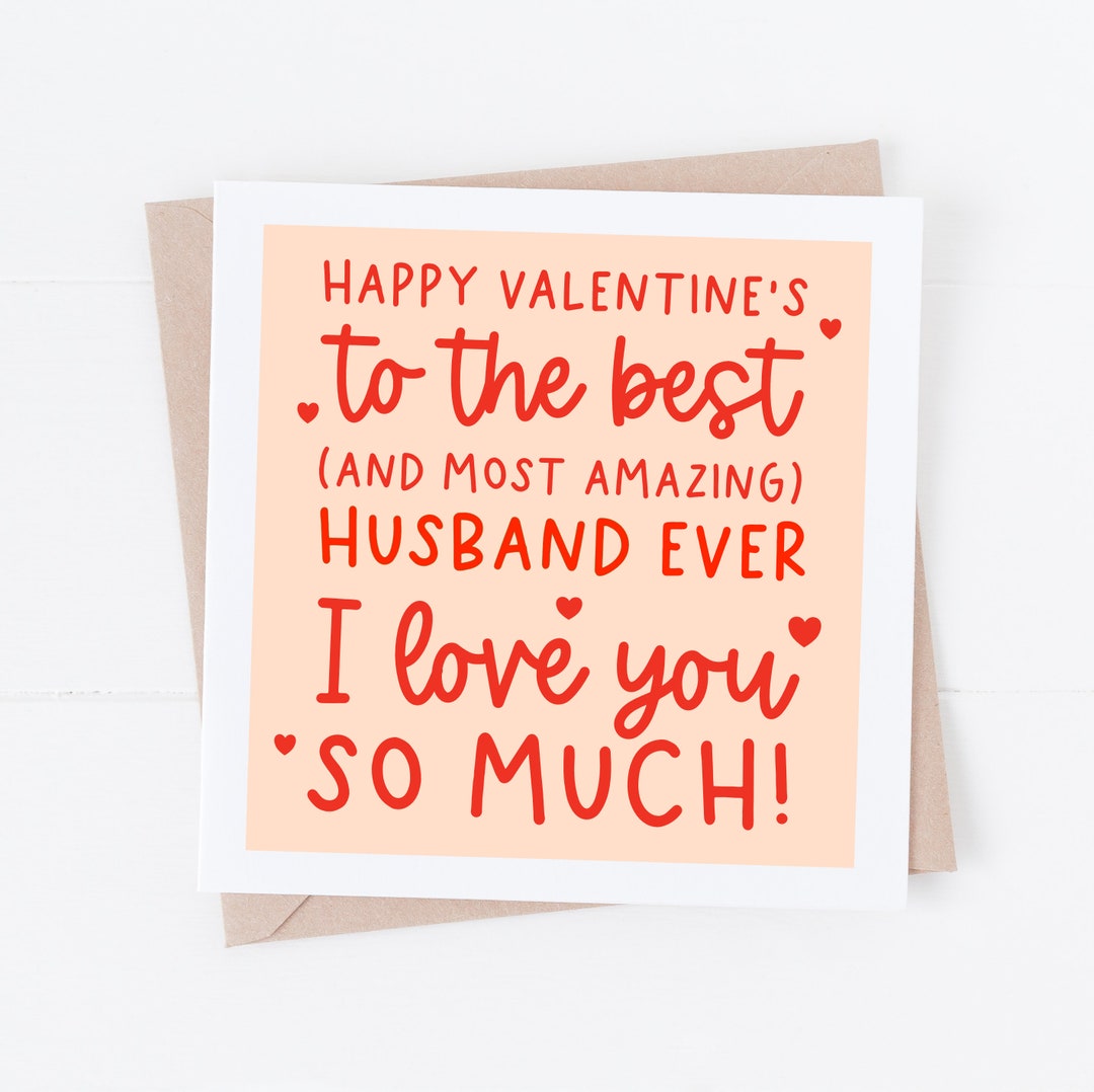 Valentinstag Grußkarte Für Ehemann – Romantische Karte Mit Umschlag, 17,9x12,5 Cm