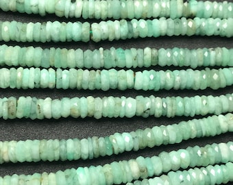 New Brand Natural Emerald Tyre Heishi Shape Faceted Beads, 4.5-7 mm Approx Emerald Beads 16 Inches Strand An Amazing Item