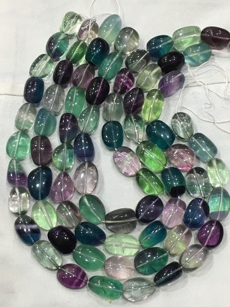 AAA flourite nuggets beads,top quality multi flourite tumbled beads