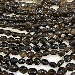 Independence Day Sale New Brand 14 Inch SMOKEY QUARTZ Nuggets Beads, Smokey Quartz Nuggets Tumbled Beads 8-12 mm Approx