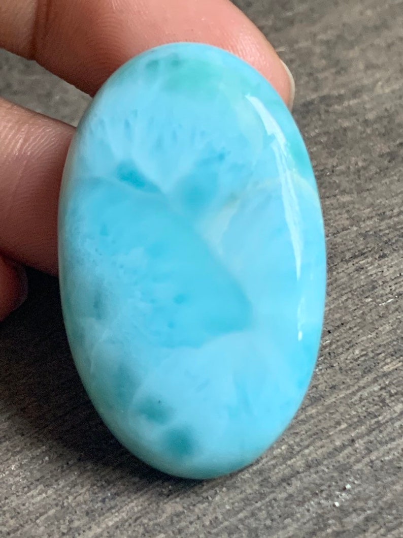 Natural larimar flat back cabochan,blue larimar oval cabochan 2235mm
