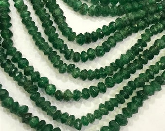 AAA Green Aventurine Rondelle Faceted Beads "13.5" Inches High Quality Beads Green Aventurine 4.5-5 mm Approx An Amazing Item