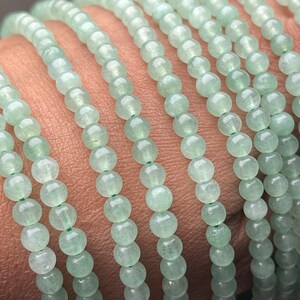 Natural Green Aventurine Smooth Round Shape Gemstone Beads Size 4.5 mm High Quality Beads "14.5" Inches Natural Beads For Jewelry Making