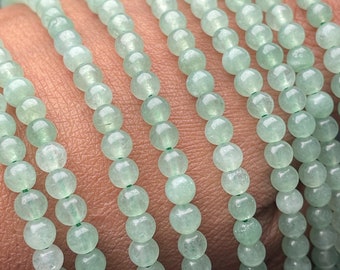 Natural Green Aventurine Smooth 4.5 mm Round Shape Beads High Quality Beads "14.5" Inches Natural Beads