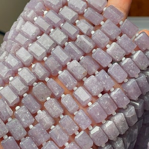 Natural Lepidolite Laser Cut Nuggets Beads, 5/10 mm Approx Lepidolite Beads,13 Inches Purple Lepidolite An Amazing Item