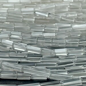 Top QUALITY Crystal Quartz Pipe Shape Faceted Beads, Quartz Beads 4/11 mm Approx, 12.5 Inches Strand