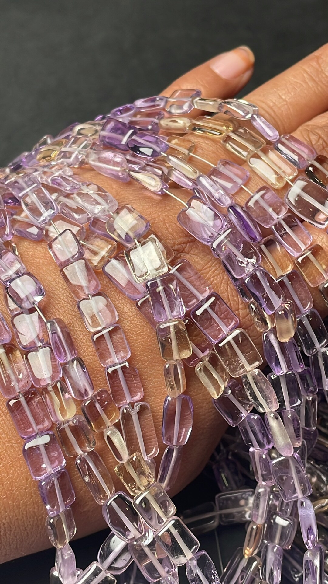 Beautiful Natural AMETRINE Smooth Chicklet Shaped Beads 7/9 MM Etsy