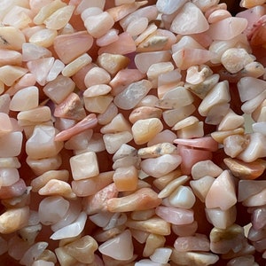 Pink Opal Smooth Uncut Beads, 34&#39;&#39; Inches Uncut Beads,Natural Pink Opal,Pink Opal Gemstone, Loose Beads,Pink Opal Uncut Chips