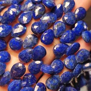 8 Inches Natural Lapis Lazuli Pear Faceted Briolette Gemstone Beads Size- 8/11 mm Approx Blue Color Bead An Amazing Item, Pear Lapis Jewelry