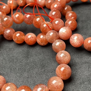 AAA Sunstone Gemstone Beaded Bracelet, 10-10.5 mm, Natural Sunstone Stretchy Bracelet High Quality Beads, Unisex Bracelet, Fancy Bracelet