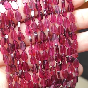 New Brand- Gorgeous Superb Quality Natural Garnet Pear/Drop Faceted 4/6 mm Approx Garnet 13 Inches Beads For Wholesale Jewelry Making, Gifts