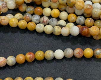 Natural Crazy Lace Agate Round Beads,6.5-7 mm Approx Agate Round Shape Beads 15 Inches AMAZING Special Item