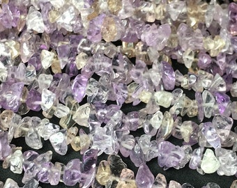 Natural Ametrine Smooth Uncut Chips Raw Gemstone Beads, 34"inches Strand Nugget Beads, AAA Quality Uncut Chips In wholesale Price For SALE