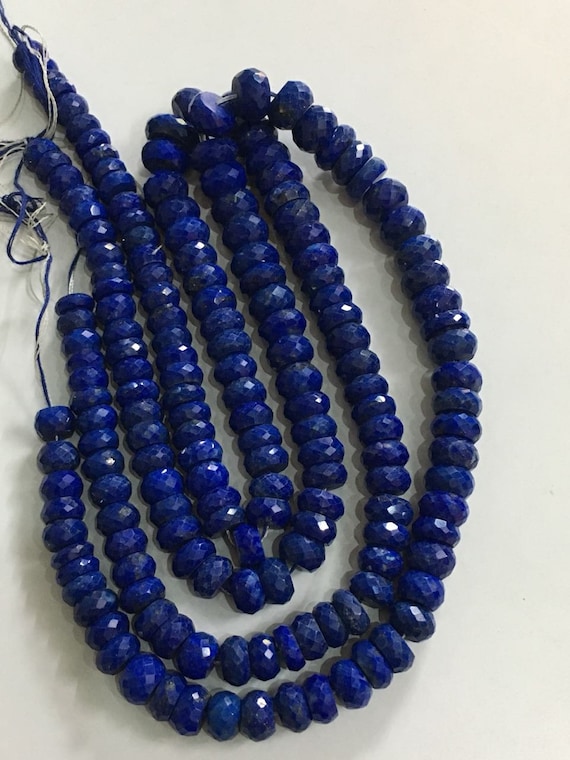 10 Strand AAA Natural 2 MM Lapiz Lazuli Micro Faceted Rondelle Beads 13 Inch Lapiz Lazuli Micro Faceted Rondelle Beads