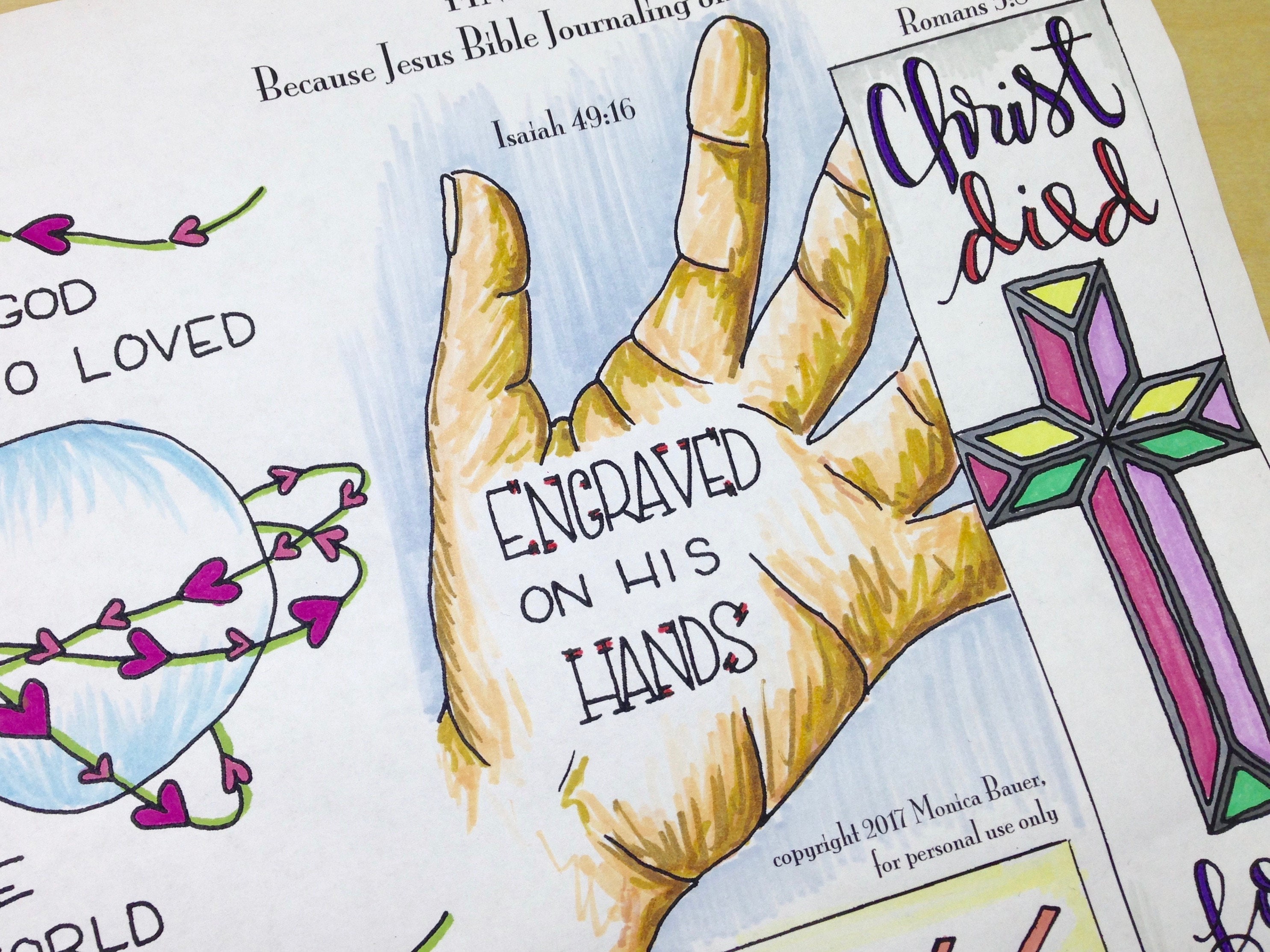 Faithful to Love Bible Journaling Margin Art & Tip-in, Printable and ...