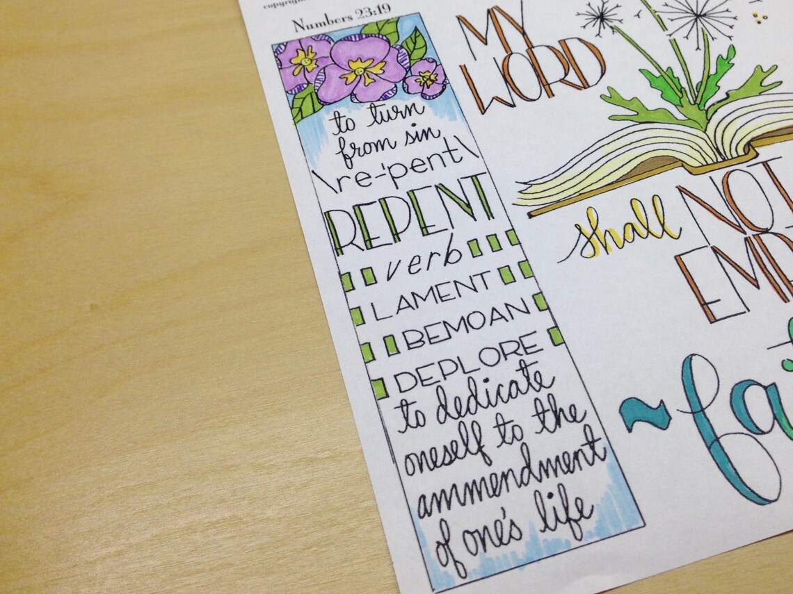 A Faithful God Bible Journaling Margin Art & Tip-in, Printable and ...