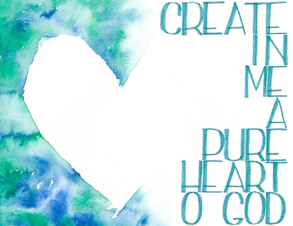 create a pure heart bible lettering hand lettering psalm etsy