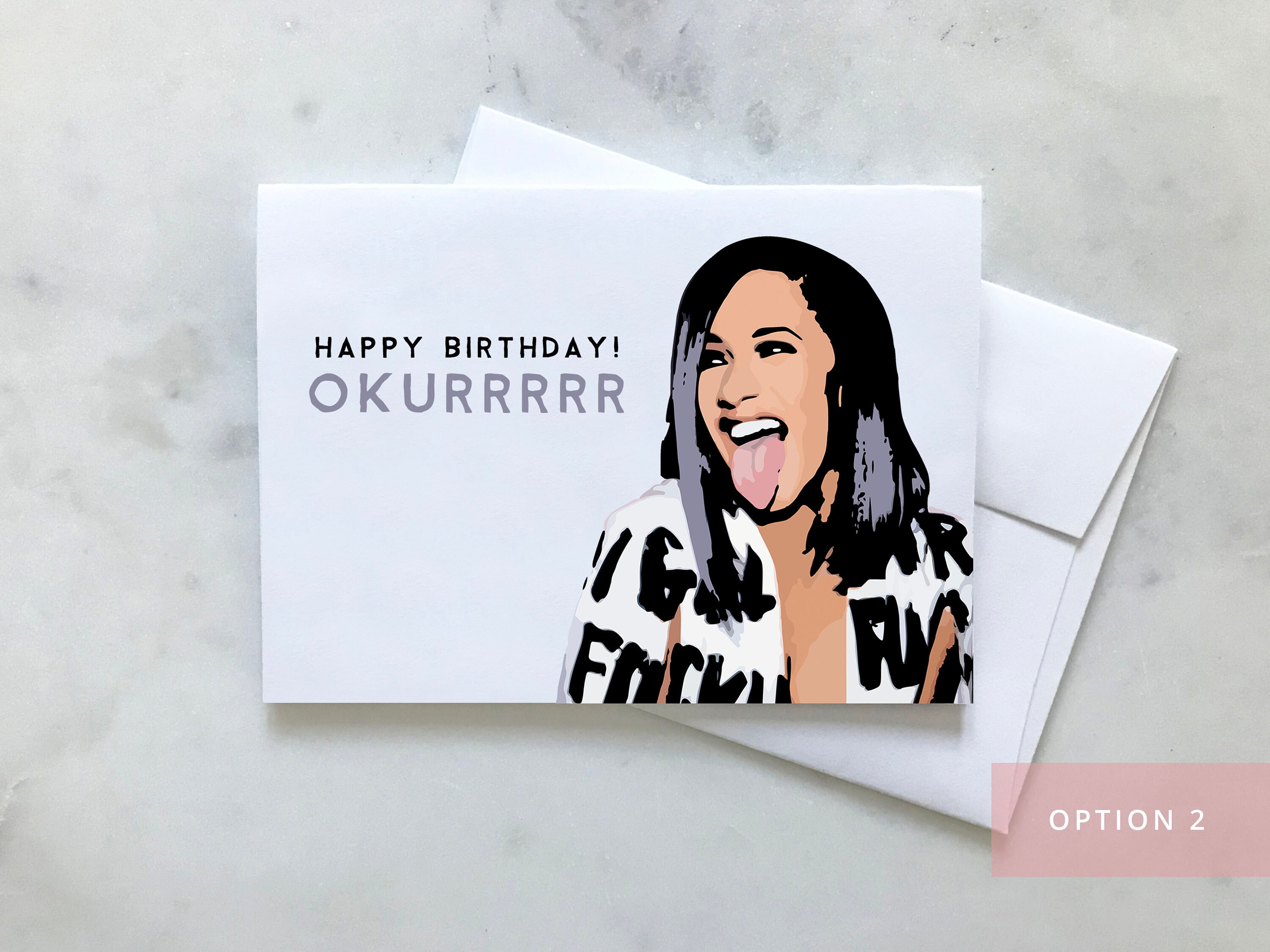 Cardi B Birthday Card Happy Birthday Card Custom Cardi B | Etsy