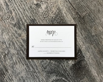 Country Chic RSVP Card | Wood Texture Wedding RSVP Card | Rustic Southern Wedding Response Card