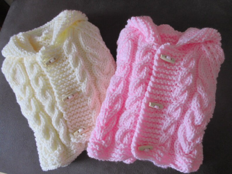 hand knitted aran jackets choice of colors