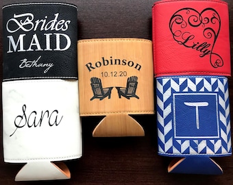 Wedding Favor Can Coolers, Bridesmaids Gifts, Custom Beer Cooler, Favors for Wedding, Beer Cooler, Personalized Can Cooler, Wedding Favors