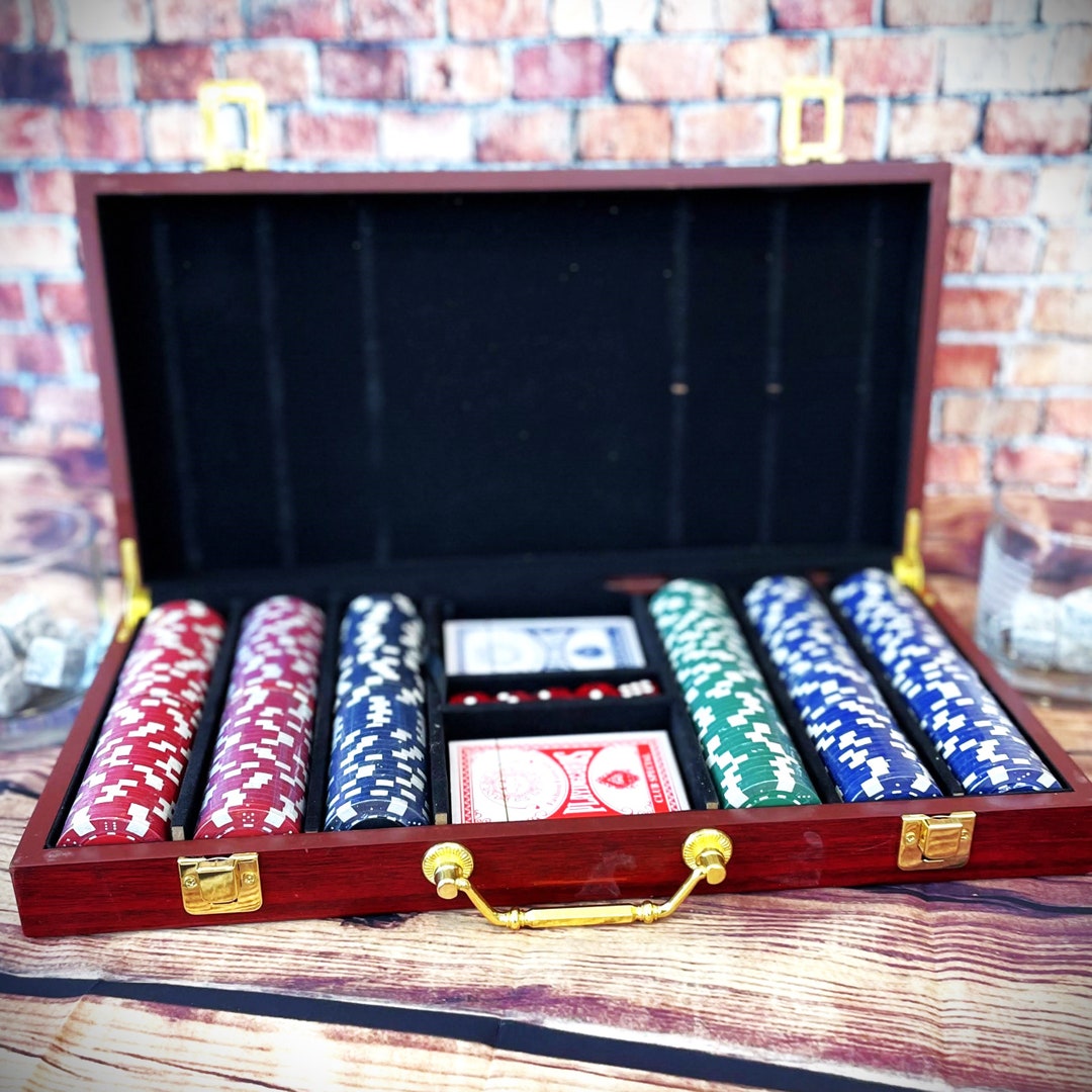 Custom Engraved Poker Chip Set, Wood Box Poker Set, Personalized Poker Case, Rose Wood Poker Box ...