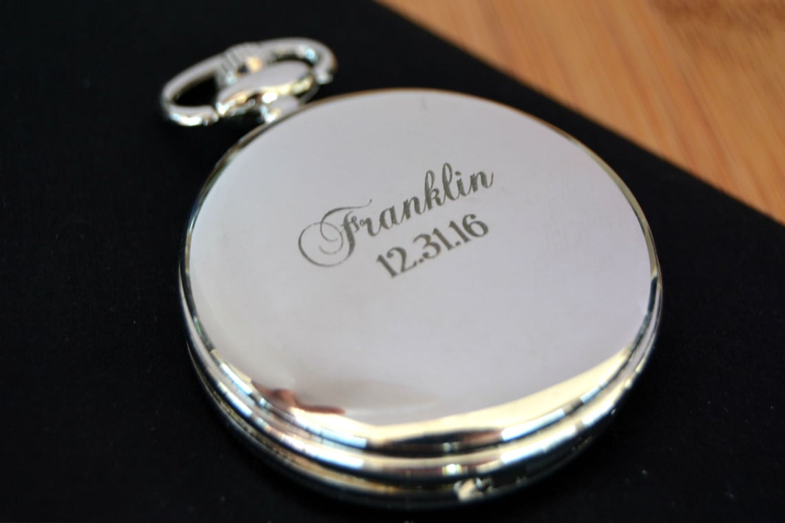 Ring Bearer Gift Personalized Pocket Watch Wedding Favor Etsy