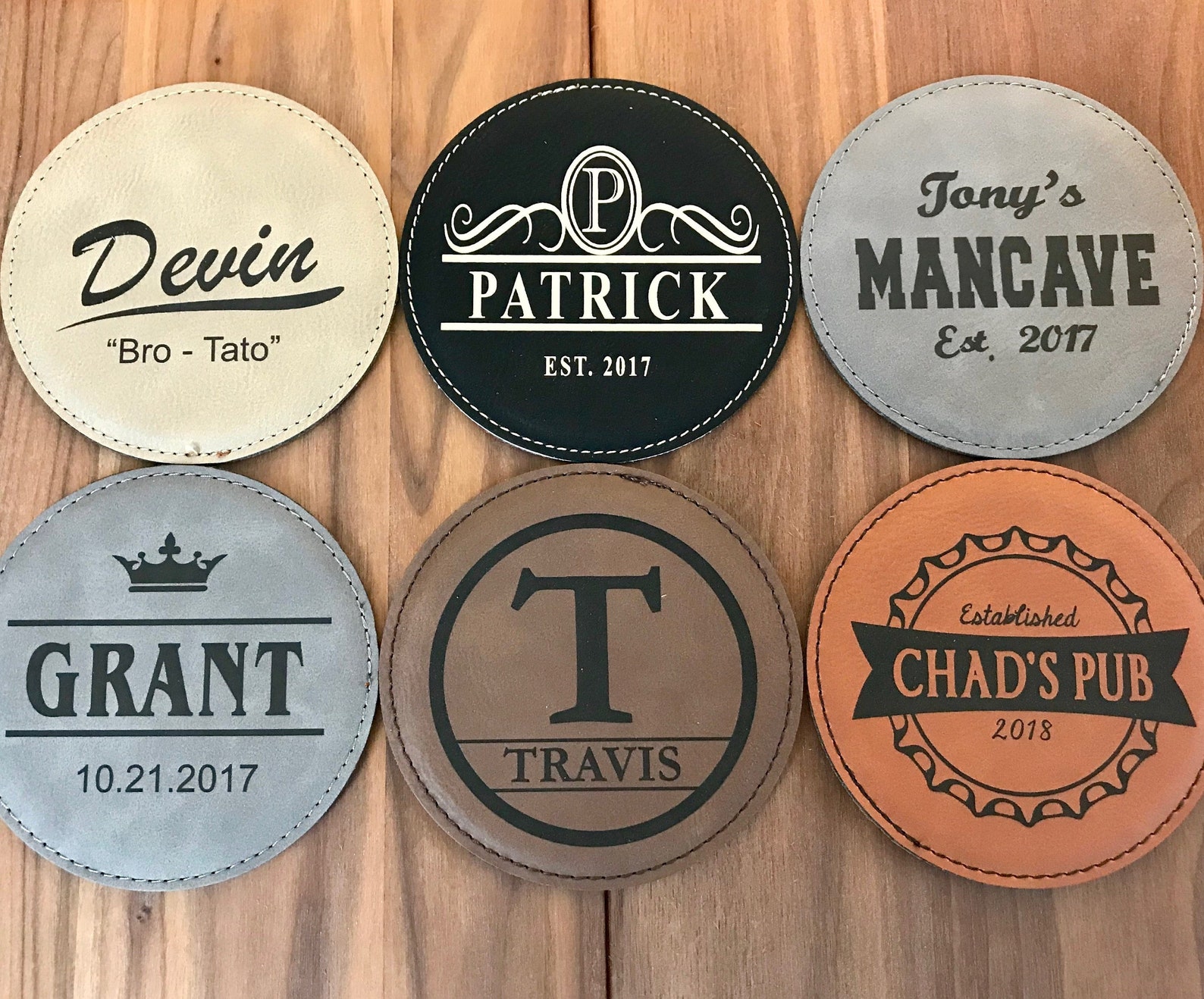 Customized Drink Coasters Coaster Gifts for Men Engraved Etsy