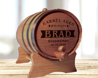 Regalo personalizzato per San Valentino, botte di whisky personalizzata, regalo per lo sposo, regalo per il testimone dello sposo, regalo di compleanno per lui, botte di legno di quercia personalizzata