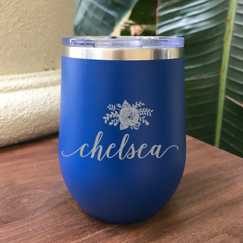 Personalized Coffee Travel Mug Customized Stemless Wine Etsy
