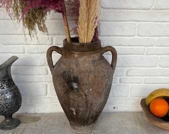 Vintage Turks kleiaardewerk | Anatolische terracottapot uit de jaren 70-80