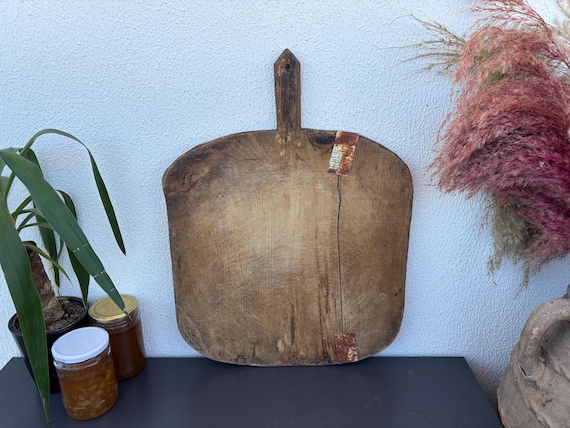 Antique Turkish Bread Paddle | Handmade Wood Board | Rustic Wall Decor