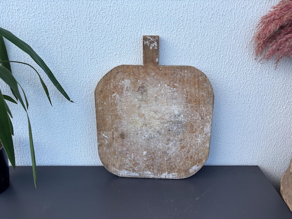 Antique Walnut Wooden Cutting Board: Rustic Farmhouse Kitchen Decor, Large Wall Art