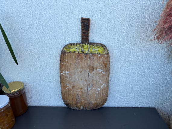 Small Turkish Vintage Bread Board | Handmade Wooden Kitchen Paddle | Farmhouse Wall Decor