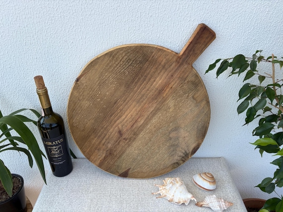 Handmade Turkish Walnut Bread Board: Rustic Farmhouse Kitchen Decor