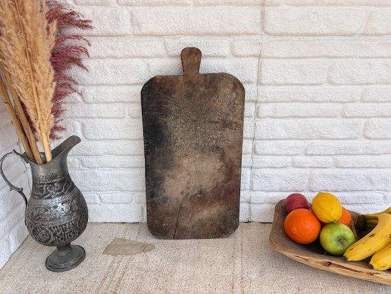 Antique Wooden Cutting Board | Collectible Rustic Kitchen Artifact | Authentic Turkish Farmhouse Decor