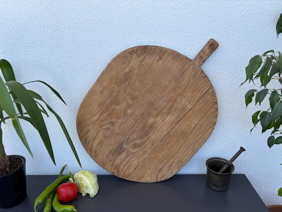 Antique Turkish Bread Board: Large Reclaimed Wood Wall Art