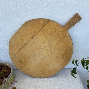 Handmade Rustic Bread Cutting Board – Vintage Turkish Wooden Dough Board – Farmhouse Kitchen Decor – Antique Wood Pastry Board