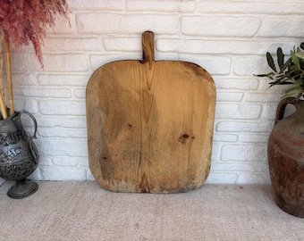 Vintage Turkish Wooden Cutting Board | Rustic Farmhouse Kitchen Decor