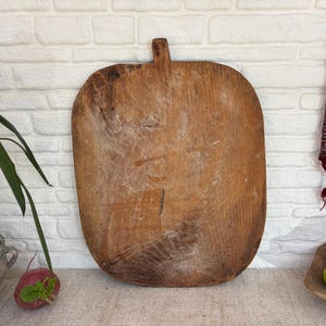 Tábua de corte de madeira turca antiga: decoração rústica para cozinha de fazenda