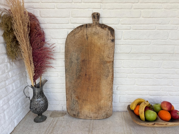 Turkish Vintage Bread Board | Handmade Wooden Kitchen Paddle | Farmhouse Wall Decor