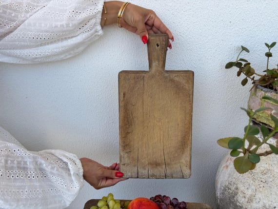 Antique Turkish Bread Paddle | Handmade Wood Board | Rustic Wall Decor