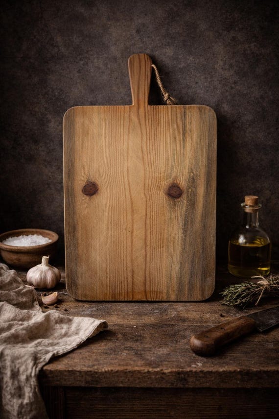 Antique Turkish Bread Paddle | Handmade Wood Board | Rustic Wall Decor